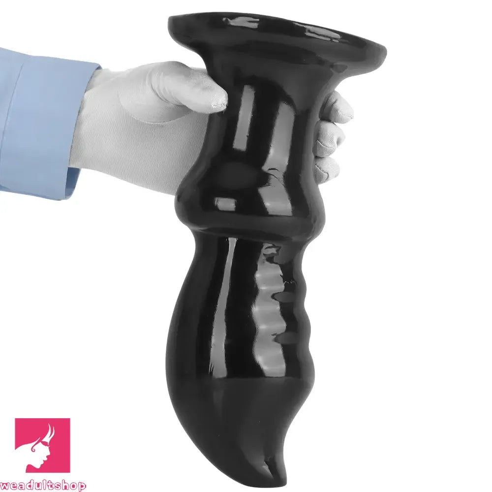 5.7in 8.26in 10.62in Black PVC Sword Large Clit Dilation Training Dildo