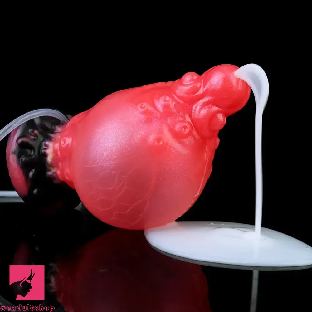 5.91in Fantasy Octopus Silicone Flexible Inflatable Spraying Water Dildo