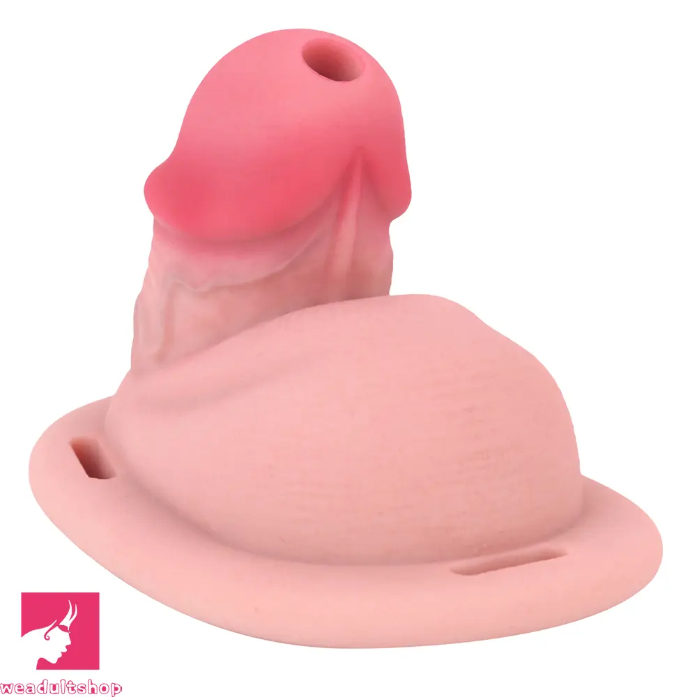 3.34in Real Hollow Chastity Cage Dildo Couple Sex Love Masturbator