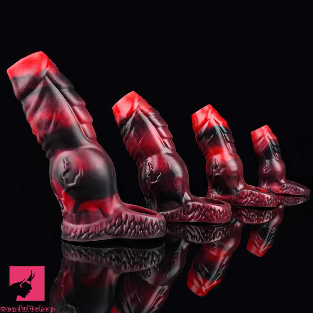 3.62in 4.72in 5.51in 6.69in Knot Animal Soft Dildo Sleeve Penis Extender