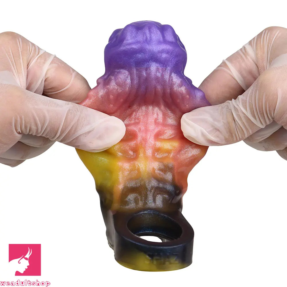 4.96in Ozuros Fantasy Odd Silicone Soft Dildo Sleeve Cock Extender Toy
