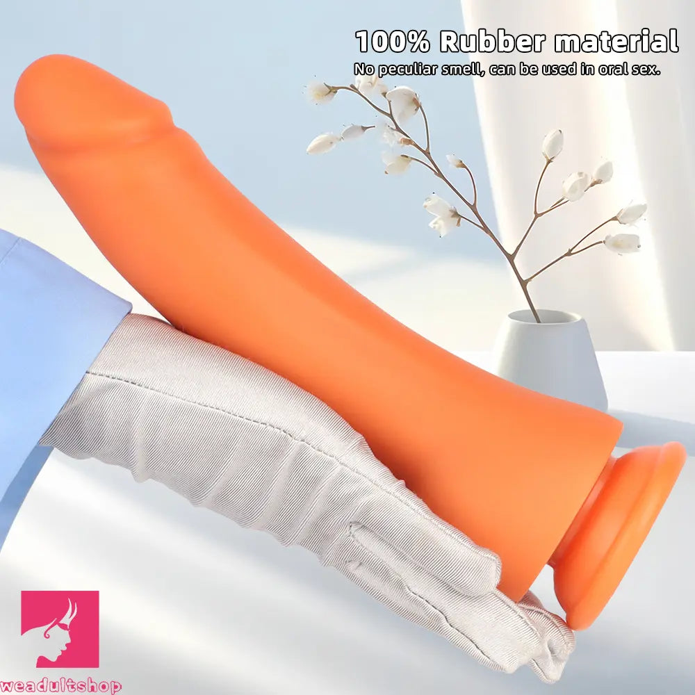 9.44in Manual Thick Upturned Silicone Soft Big Dildo For Anal Vaginal Cock