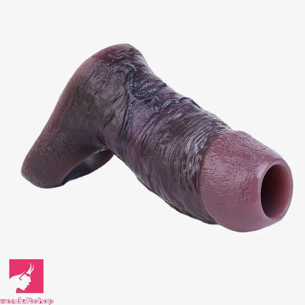 4.13in 4.64in 6.1in 6.69in Hollow Silicone Soft Cock Sleeve Masturbation