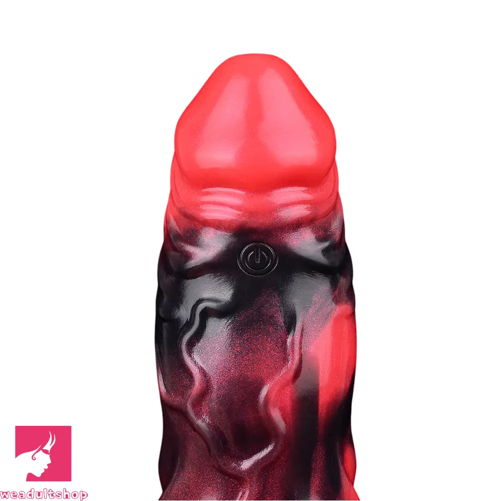 7.09in Silicone Cock Sleeve Knot Dildo Vibrating Hollow Cock Ring Penis Toy