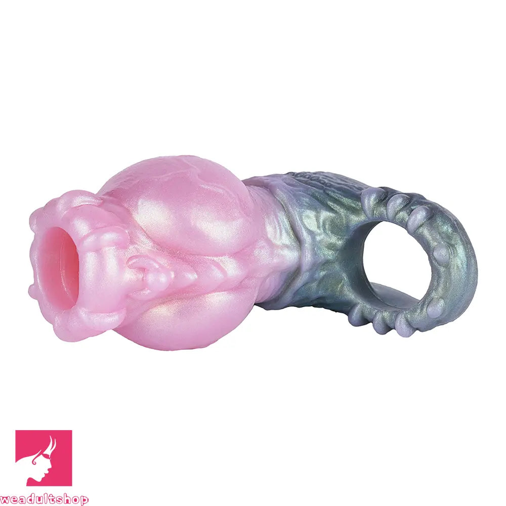 4.17in 4.84in 5.62in Monster Knot Cock Sleeve Dildo Hollow Male Penis