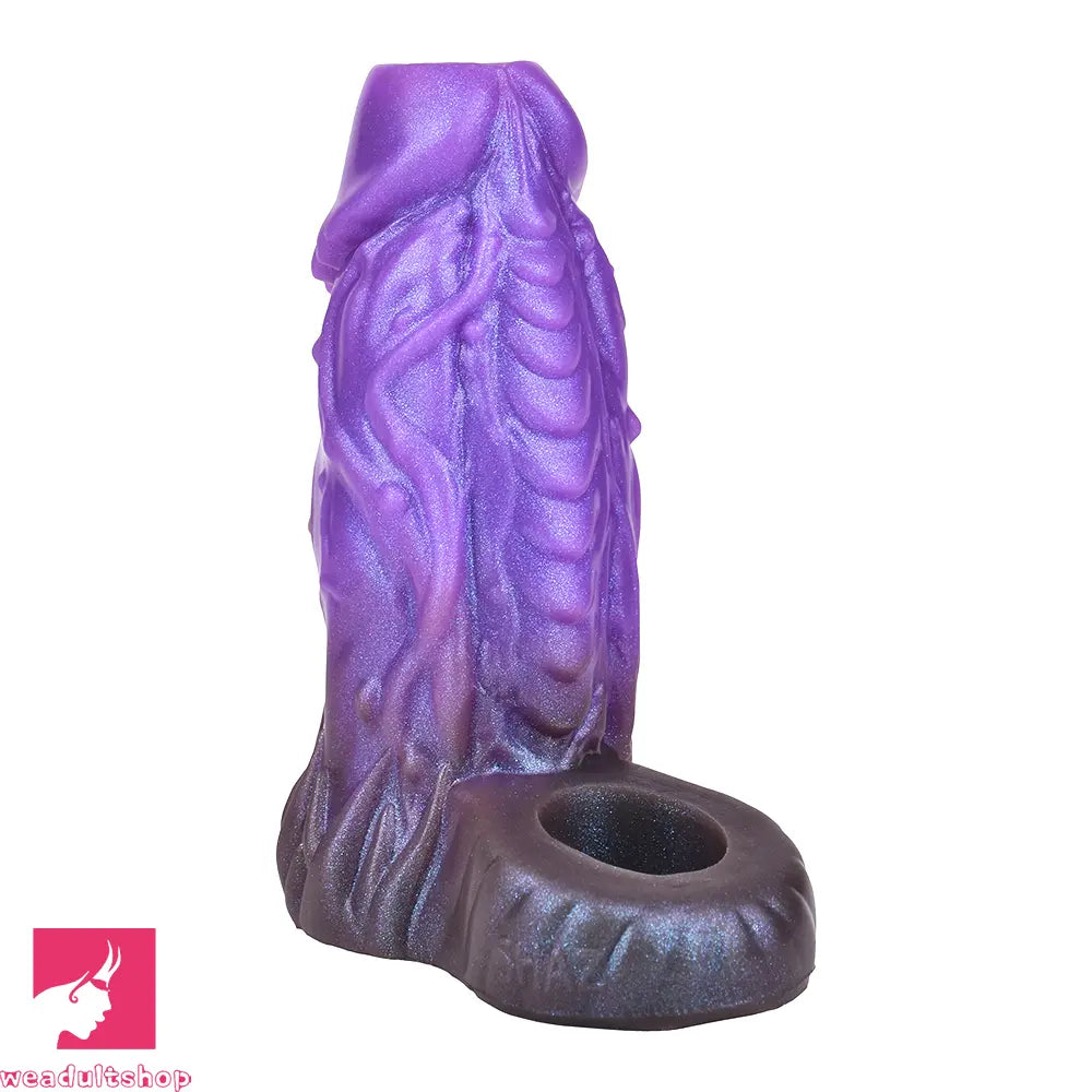 5.78in Beast Creature Fantasy Hollow Dildo Sleeve For Cock Enlargement