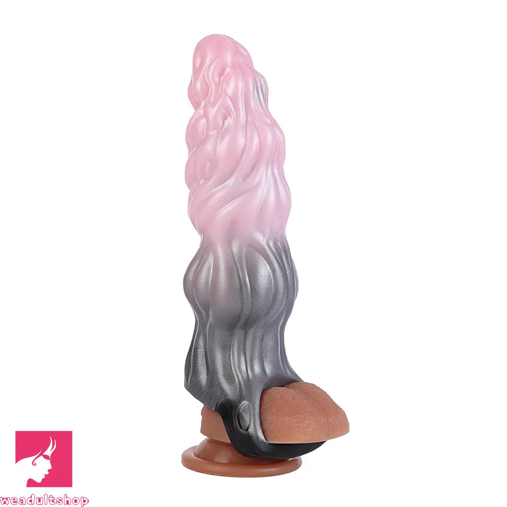 7.87in Hollow Fantasy Silicone Penis Sleeve Dildo For Physical Delay Control