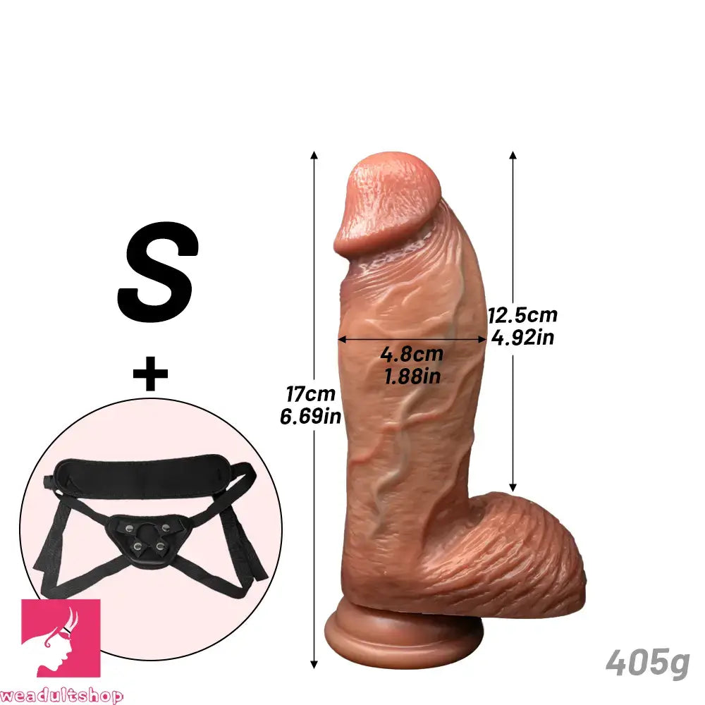 6.69in 7.48in 8.26in 9.25in Realistic Penis Strap on Thick Dildo Cock Toy