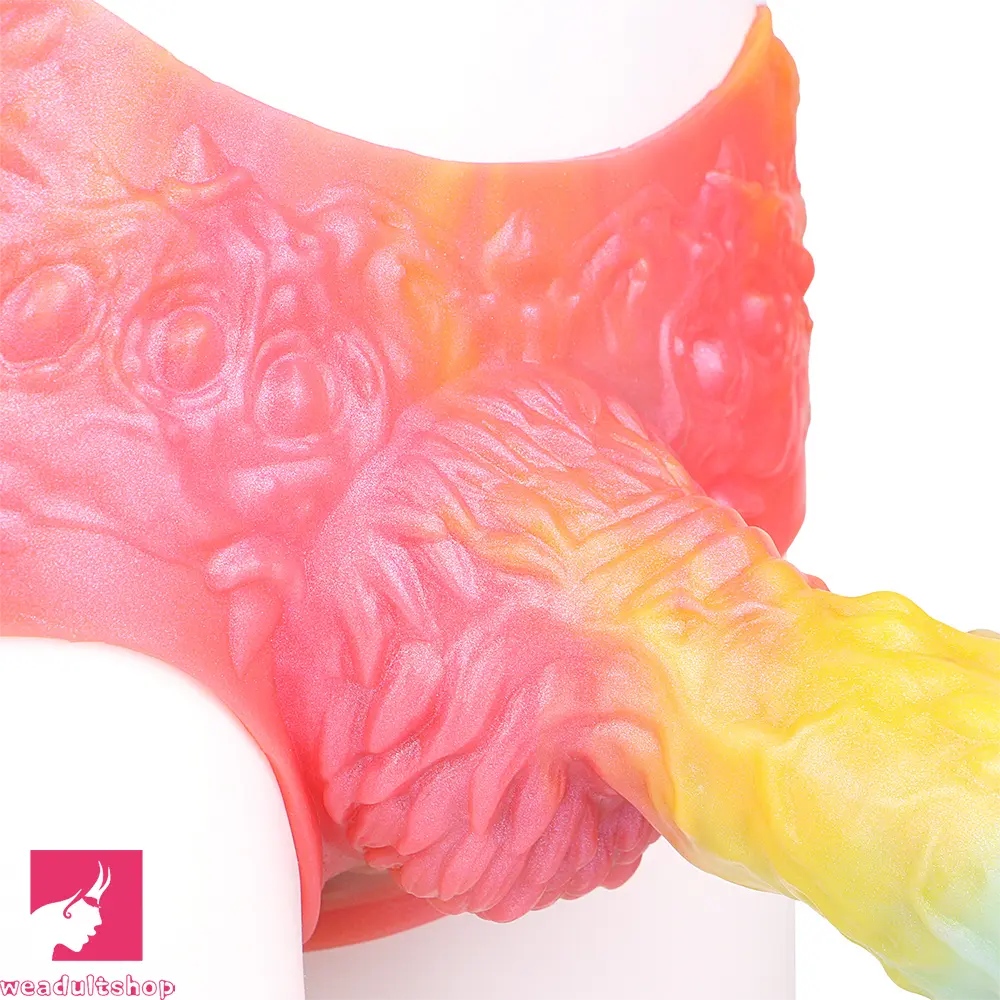 9.17in Monster Fantasy Silicone Soft Strap on Hollow Dildo Panty Cock