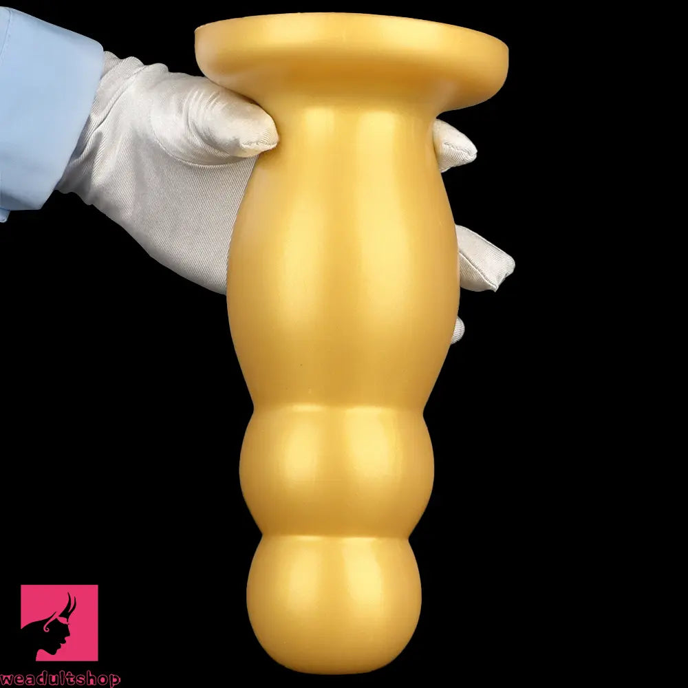 6.7in 10.23in Golden Silicone Extra Large Thick Butt Plug Dildo Butt Beads