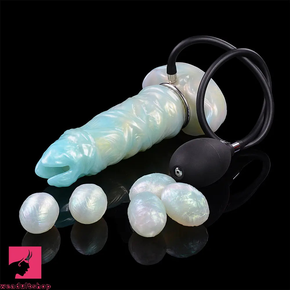 8.14in Ovipositor Egg Laying Inflatable Dildo For Cock Sex Performance