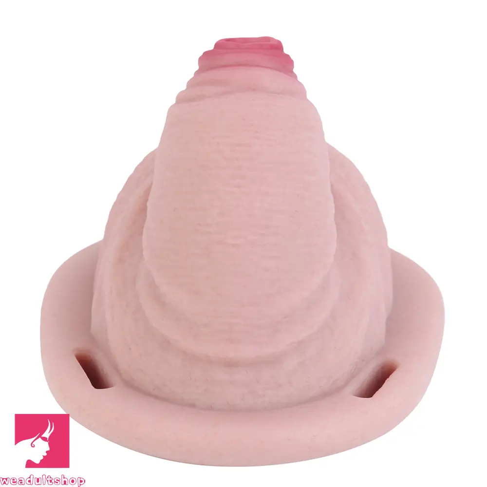 3.38in Real Hollow Chastity Cage Dildo Male Cock Female Masturbator