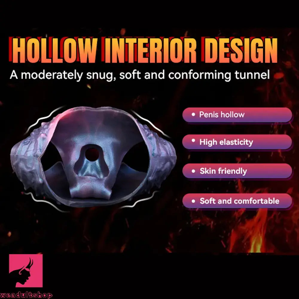11.02in Horse Cock Hollow Soft Dildo Leather Panty Animal Penis Sheath