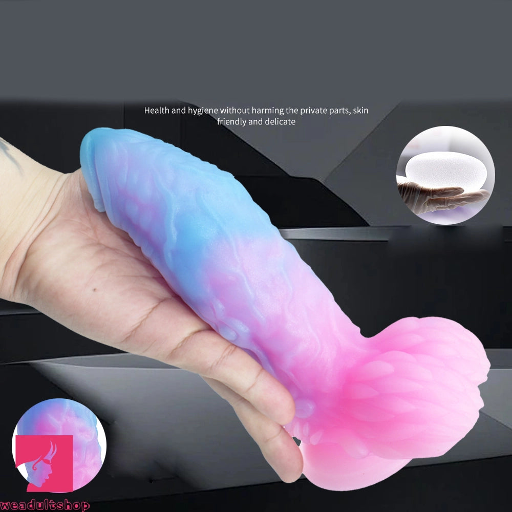 7.48in Dragon Silicone Soft Luminous Dildo Suction Cup Penis Sex Toy