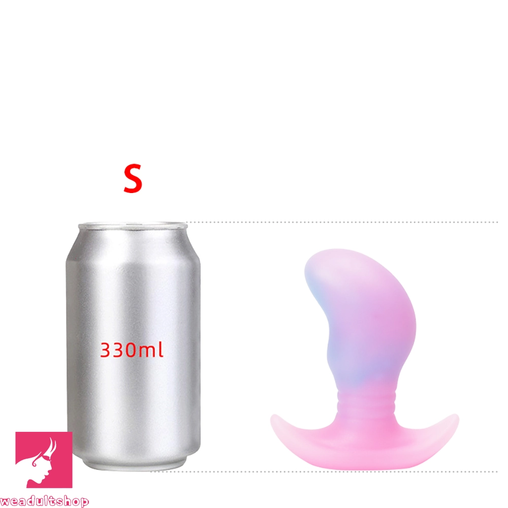 4.52in 5.31in 6.69in Luminous Soft Small Silicone Butt Plug Dildo Prostate