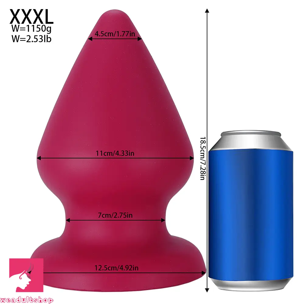 2.87in 3.66in 4.33in 5.51in 6.29in 7.28in Conical Round Pointed Anal Plug Dildo