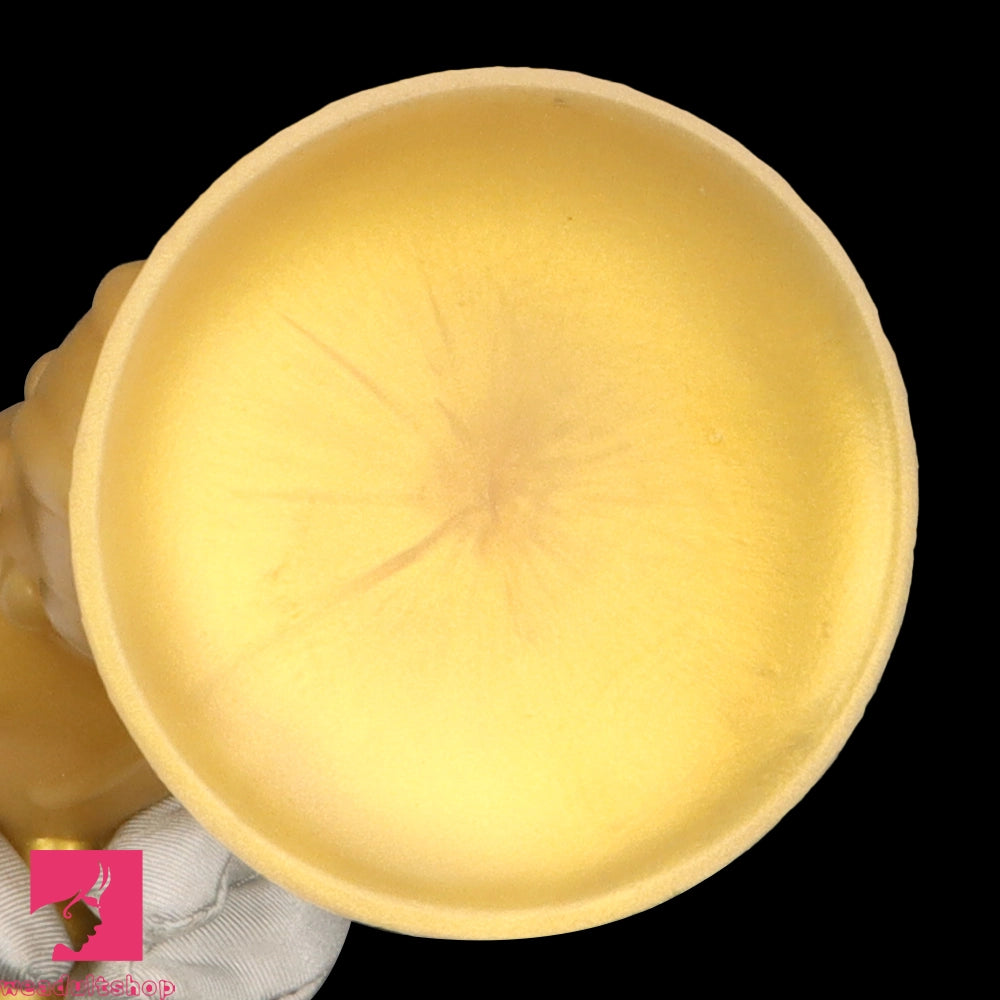 8.07in 11.22in Gold Silicone Large Anal Plug Penis Dildo Anal Exercises