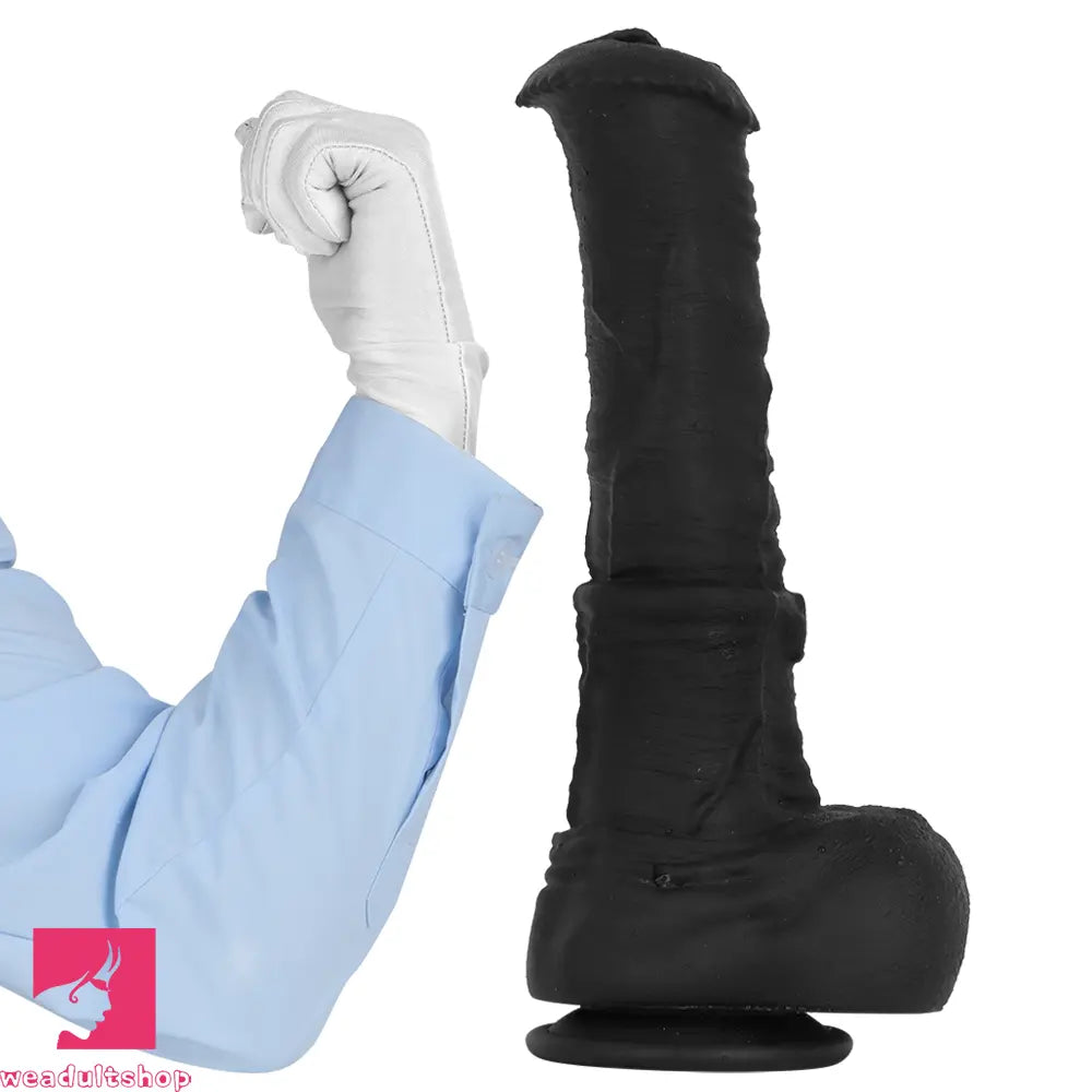 11.41in 13.18in 14.56in Big Long Black Silicone Thick Dildo Indoor Cock Toy