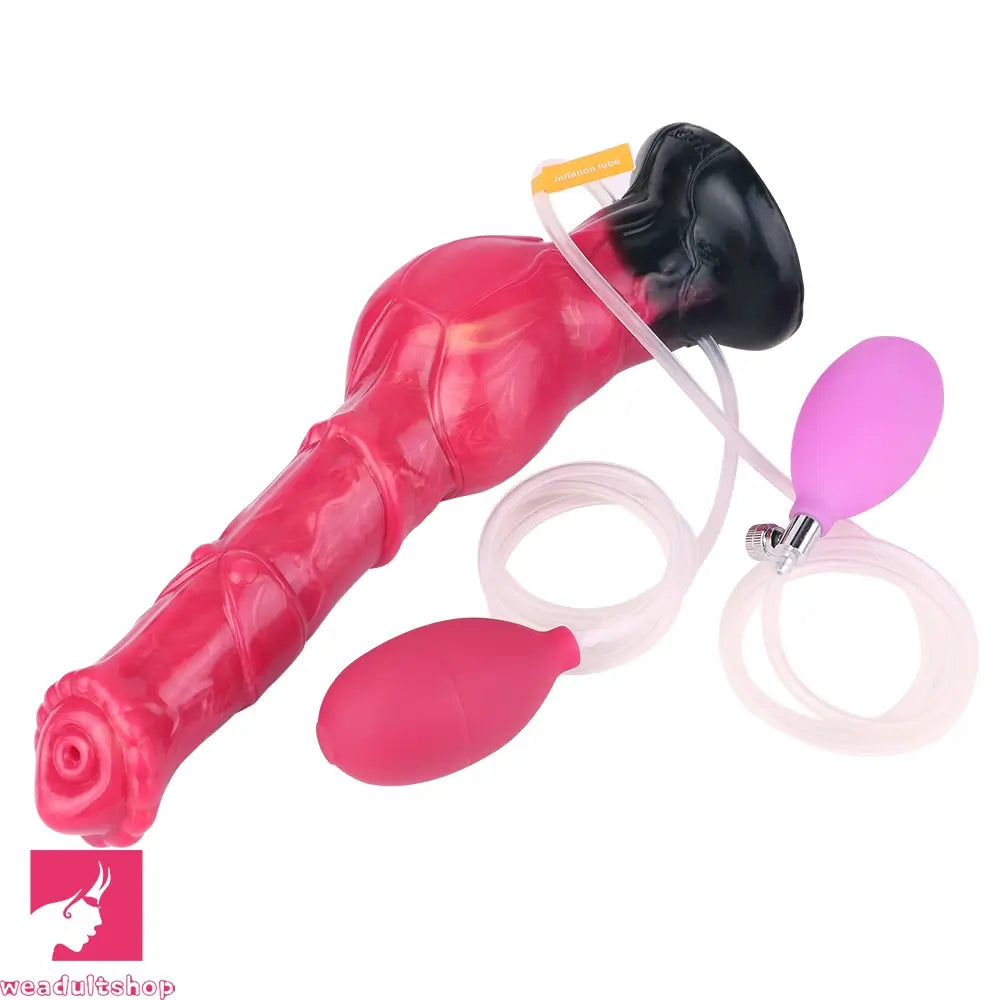 11.7in Fantasy Knotted Silicone Soft Big Ejaculating Horse Cock Dildo