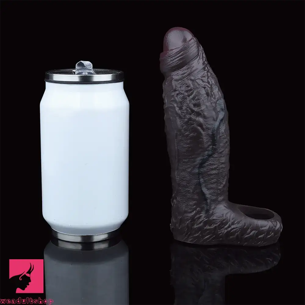 6.69in Uncut Vivid Glans Lifelike Veins Penis Sleeve Dildo Adult Love Toy