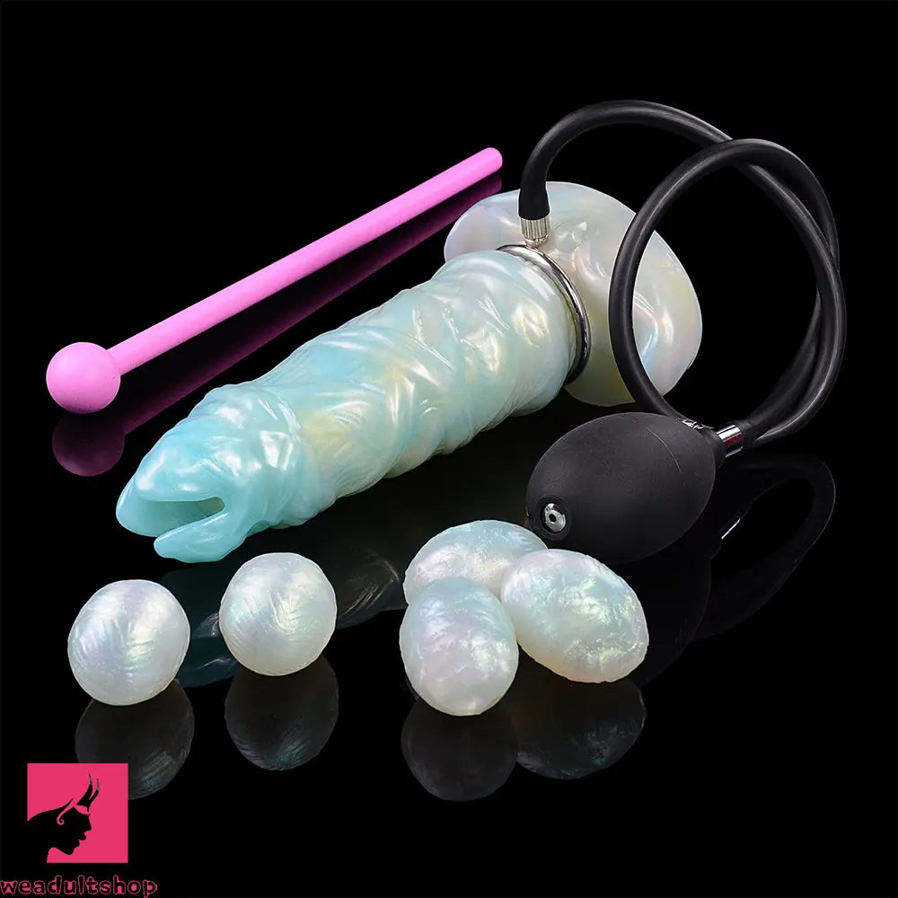 8.14in Ovipositor Egg Laying Inflatable Dildo For Cock Sex Performance
