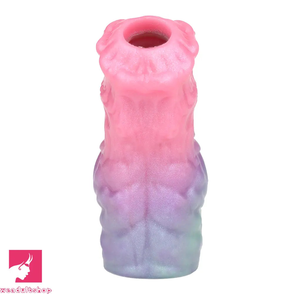 4.96in Silicone Soft Cock Fantasy Hollow Dildo Sleeve Cock Extension