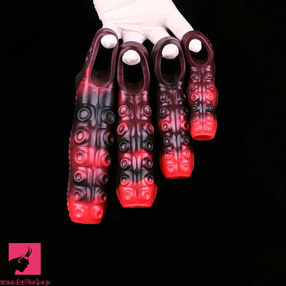 3.54in 4.72in 5.51in 6.69in Tentacle Silicone Soft Dildo Sleeve Penis Extender