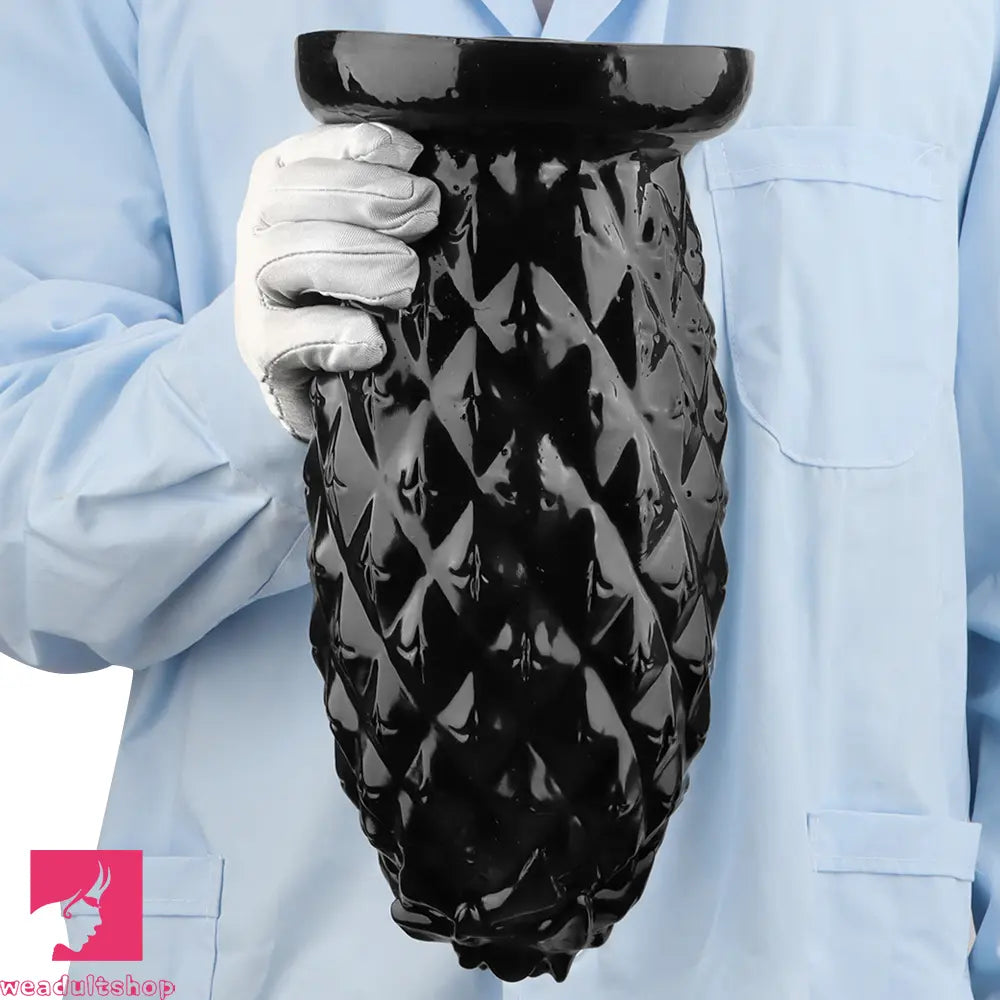 8.26in 10.03in 11.81in Black Big Pineapple Penis PVC Thick Anal Cock Dildo