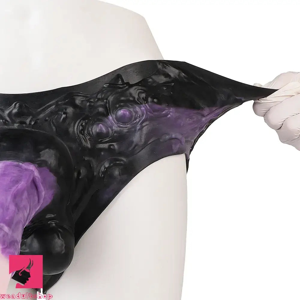 10.35in Silicone Strap-on Wearable Dildo Panty Horse Animal Hollow Cock Toy