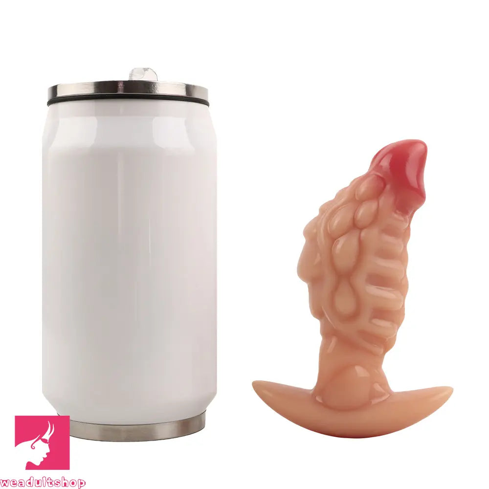 4.53in Fox Tail Wear Anchor Silicone Odd Dildo Butt Plug For BDSM Sex
