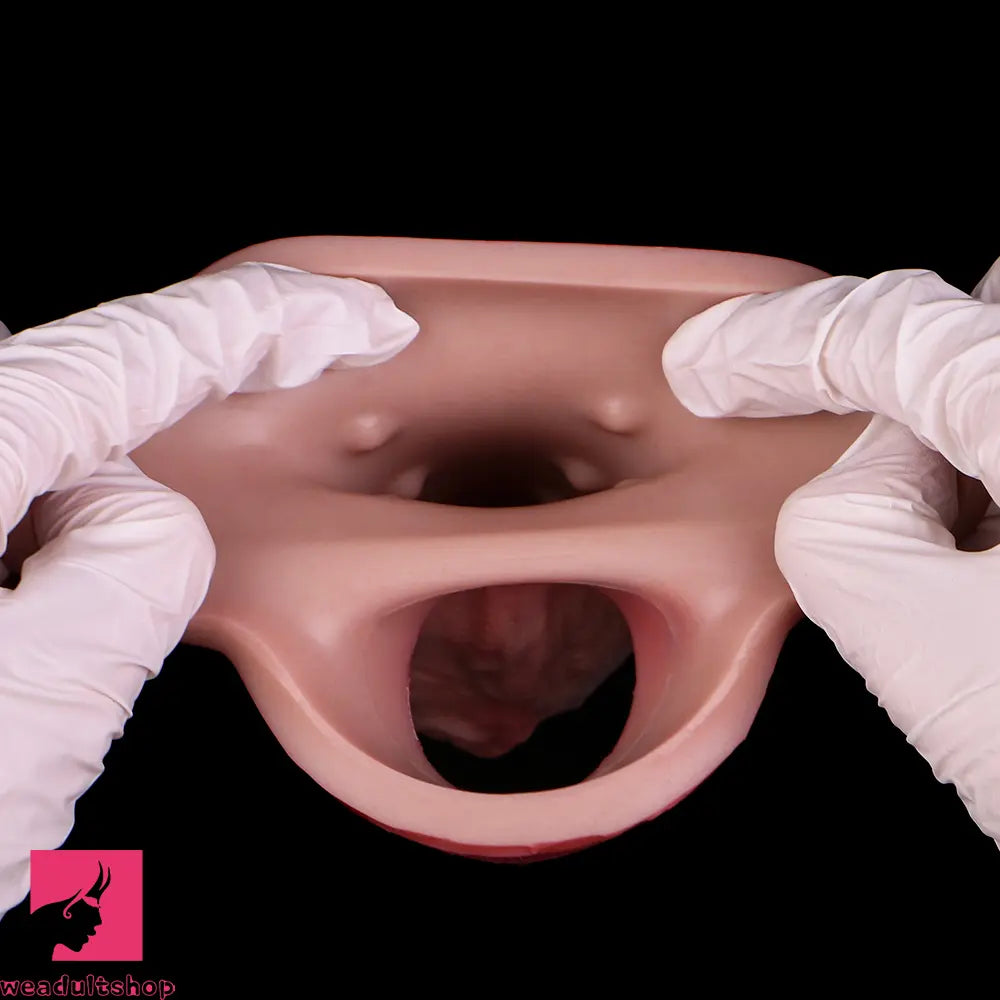 7.05in Lifelike Blue Veins Hollow Dildo Cock Sleeve With Cock Ring For Sex