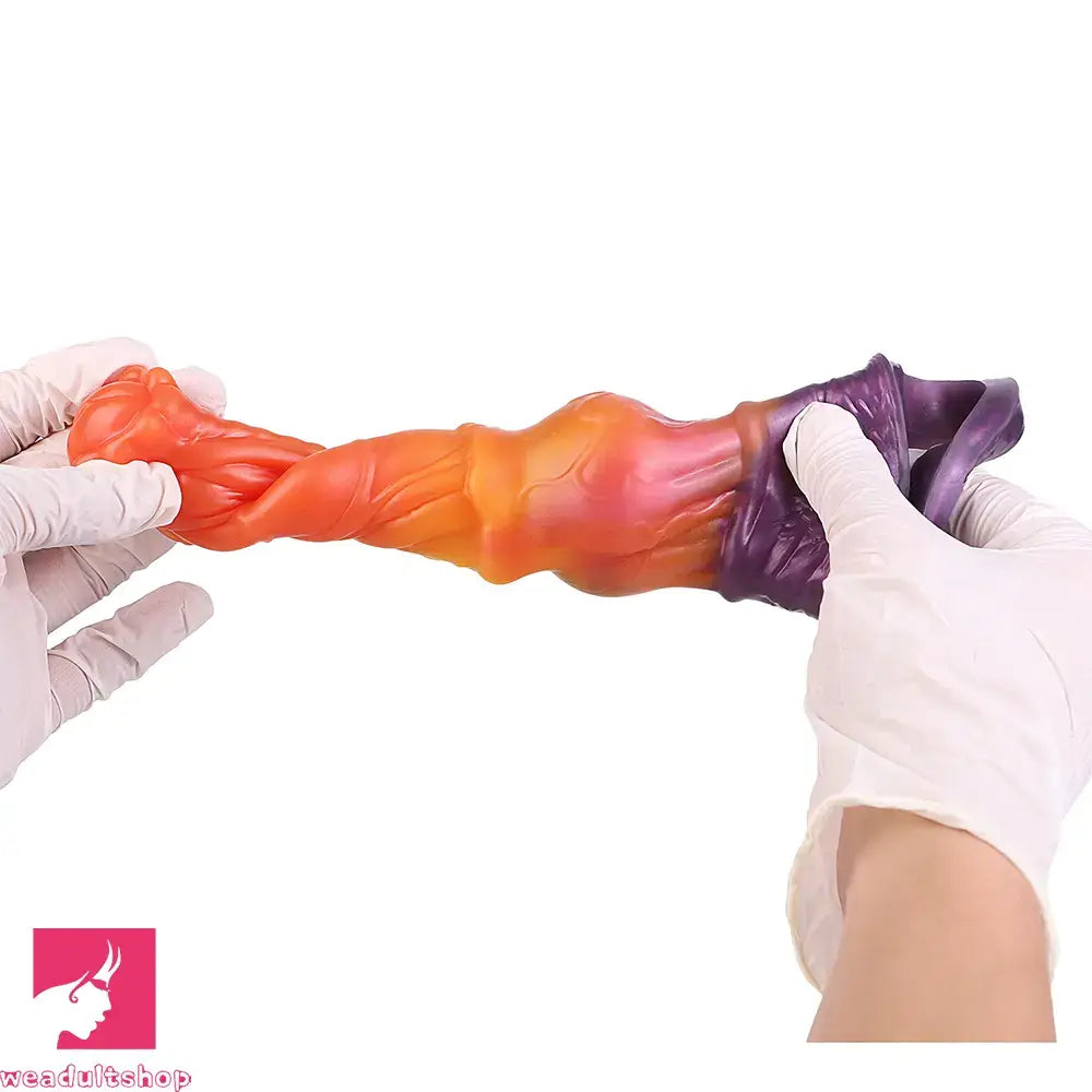 6.85in Warhorse Silhouette Real Melt Mark Texture Cock Dildo Sleeve