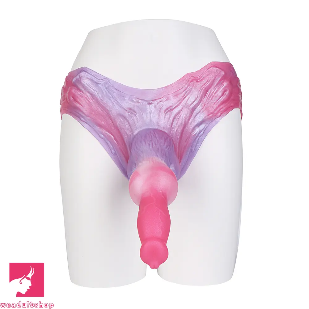 8.81in Knot Dog Silicone Monster Strap on Dildo For Couples Sex Orgasm