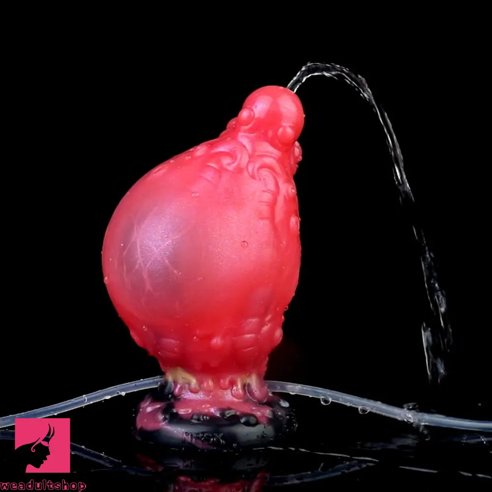 5.91in Fantasy Octopus Silicone Flexible Inflatable Spraying Water Dildo