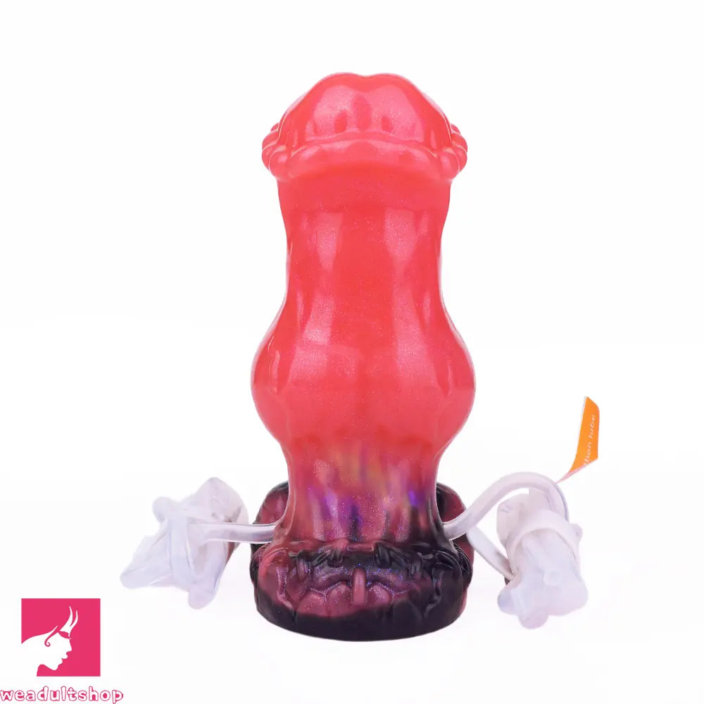 5.43in Fantasy Horse Knotted Silicone Flexible Inflatable Spraying Water Dildo