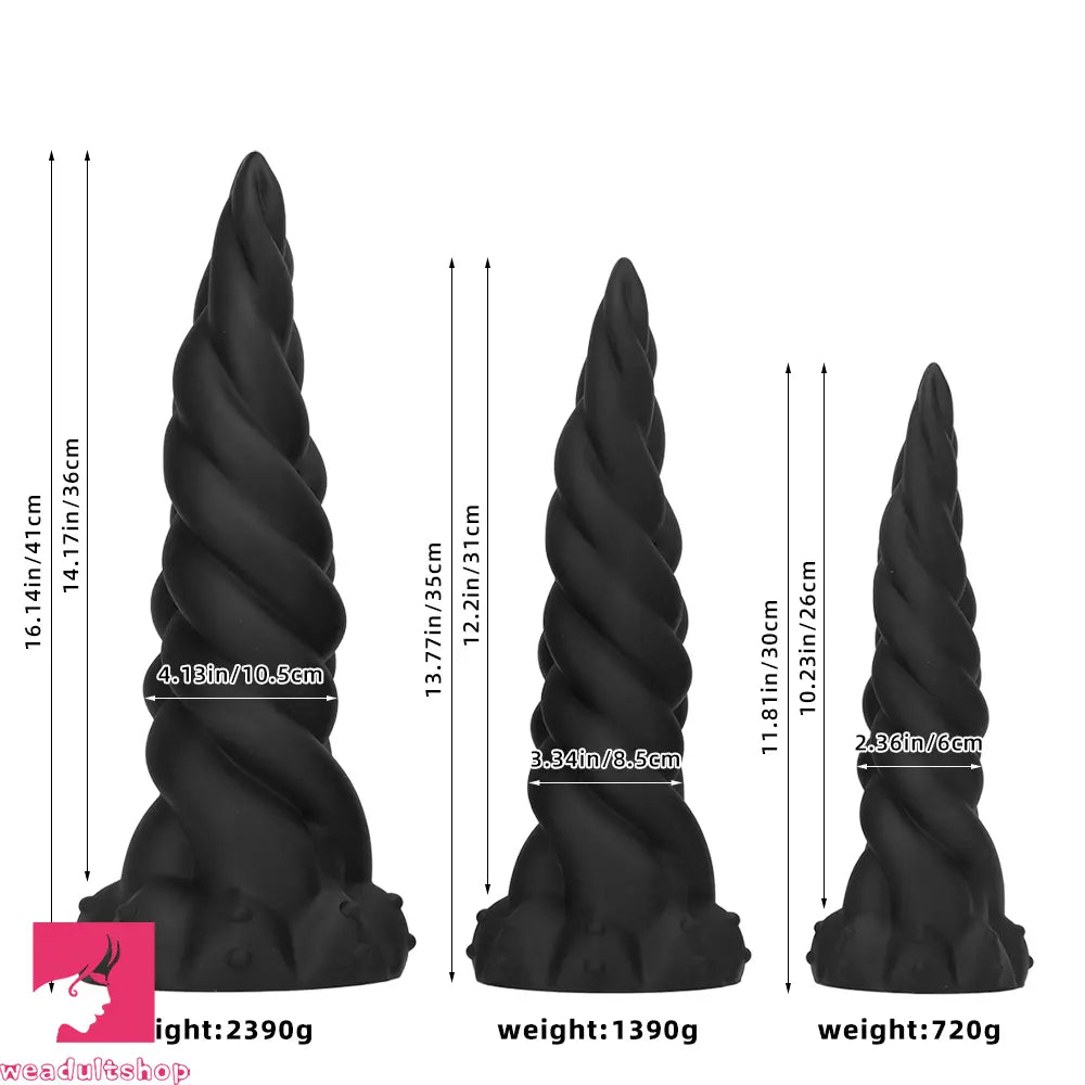 11.81in 13.77in 16.14in Extra Large Long Liquid Silicone Twist Soft Dildo