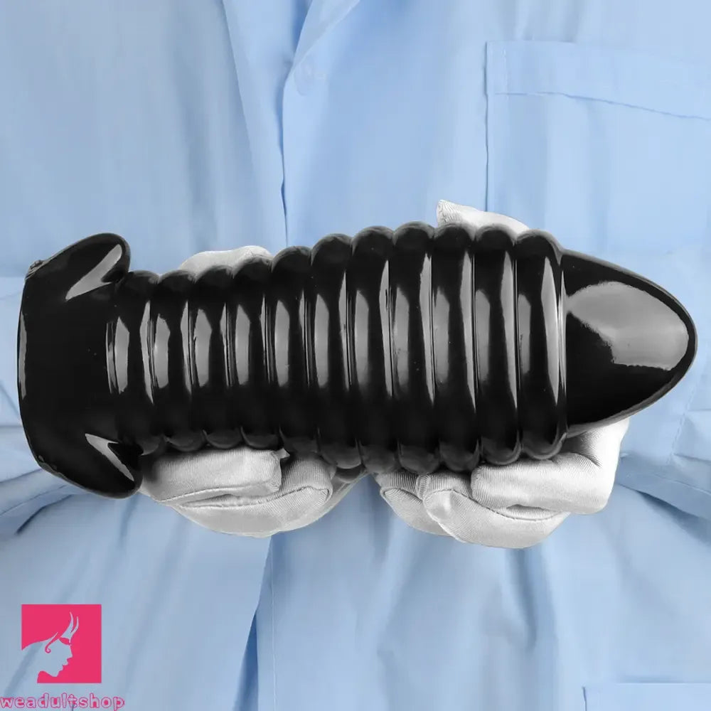 5.11in 7.08in 9.05in Dragon Egg Thread PVC Black Toy Big Butt Plug Dildo