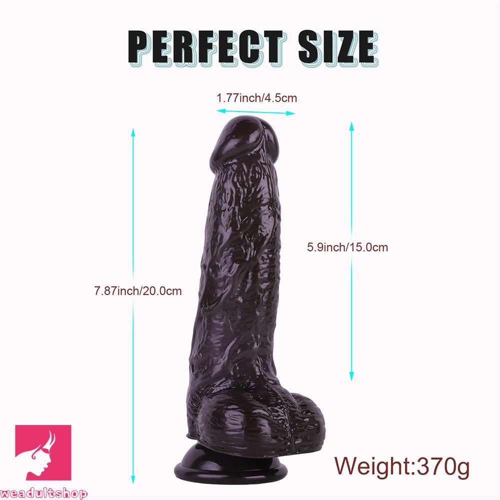 7.87in Realistic Penis PVC Skin Feel Phallus Skin Sex Toy For Women
