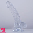 7.5in Curved PVC Female Masturbator Suction Cup Dildo Clitoral Stimulator
