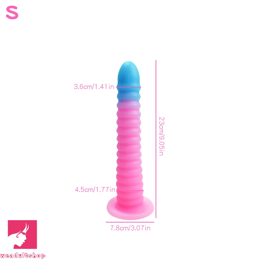 6.69in 9.05in 11in 13.1in Big Silicone Luminous Butt Plug Dildo For Prostate