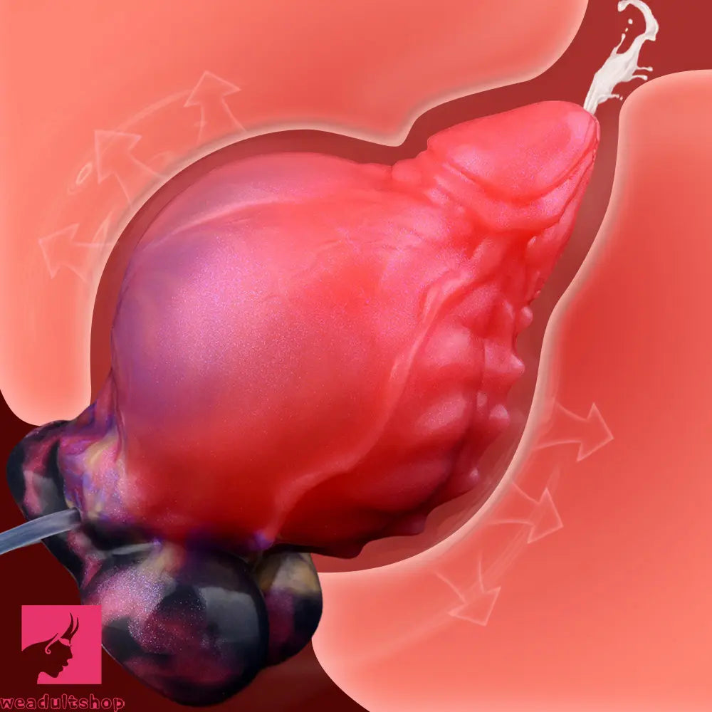 5.12in Fantasy Odd Silicone Soft Inflatable Spraying Water Dildo For Clit