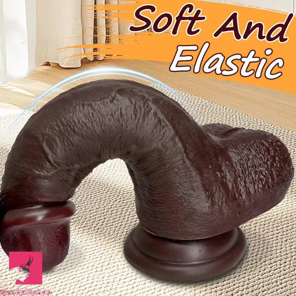 7.87in 9.05in 10.82in Strap on Real Lifelike Soft Dildo With Exposed Glans
