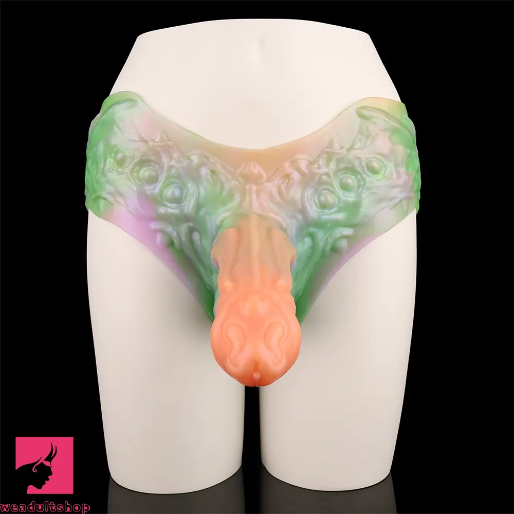 8.26in Monster Fantasy Hollow Dildo Harness Pants Strap on Spiked Dildo