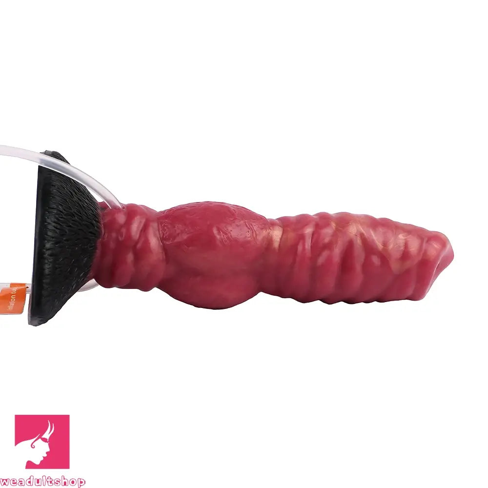 7.91in Dog Ejaculating Inflatable Silicone Soft Dildo For Women Cock Toy