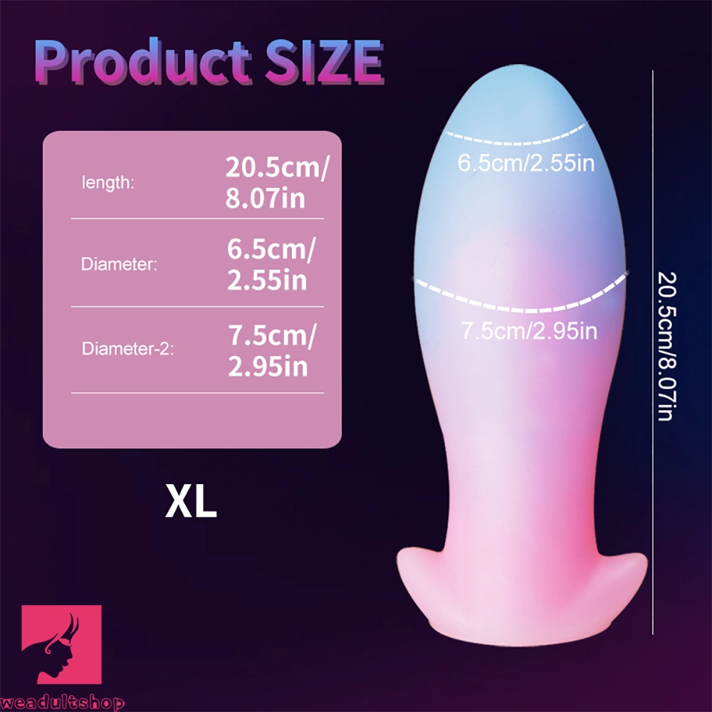 4.52in-8.66in Luminous Soft Luminous Glowing Dildo Prostate Anal Plug