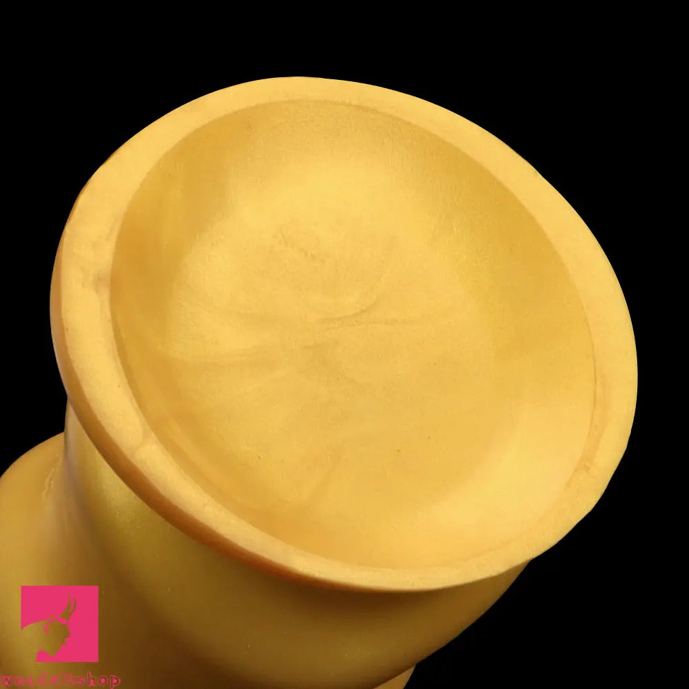 6.49in 8.26in 10.03in Golden Silicone Fantasy Dildo For Couples Unisex