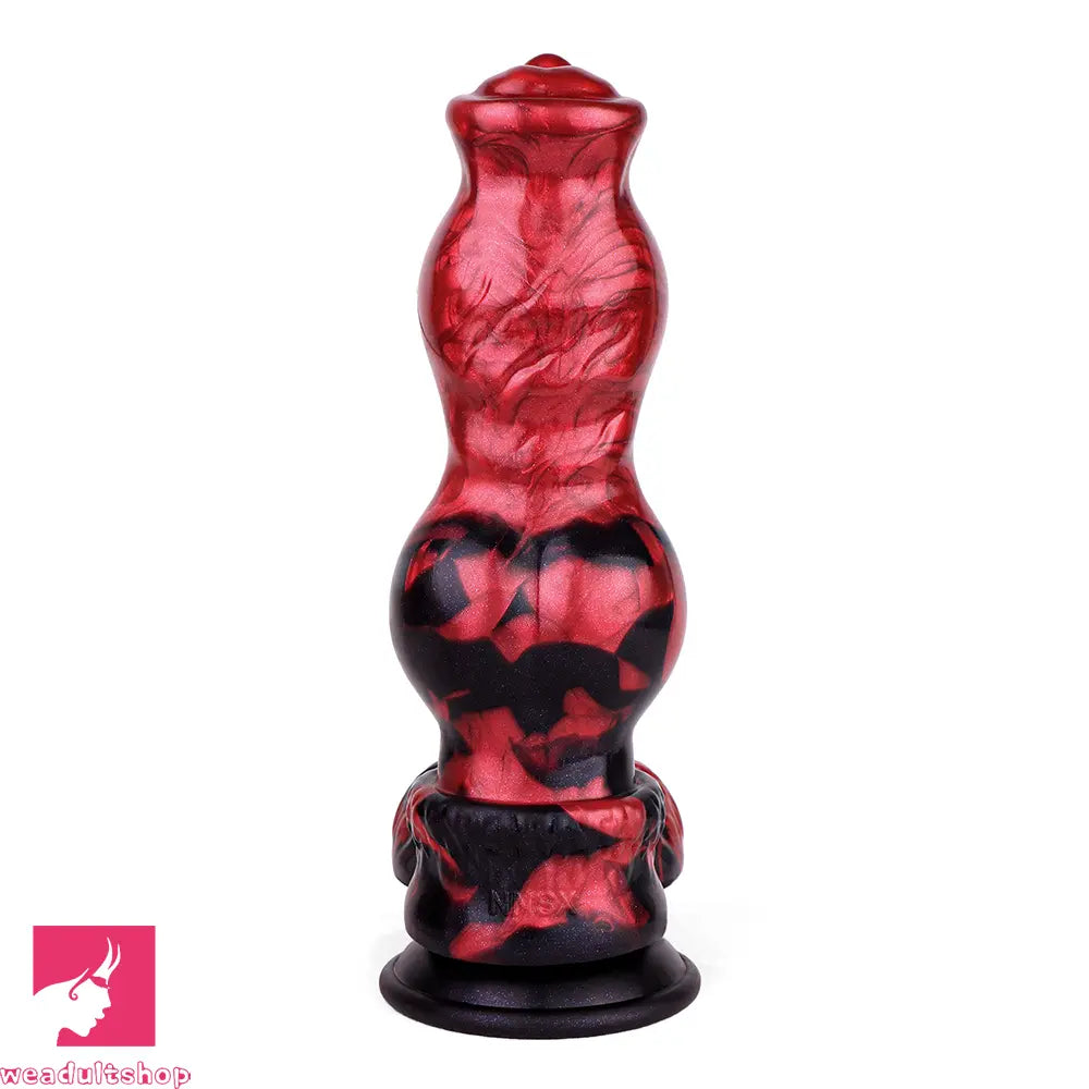 9.25in Knotted Dog Silicone Monster Creature Dildo Couple Foreplay Cock