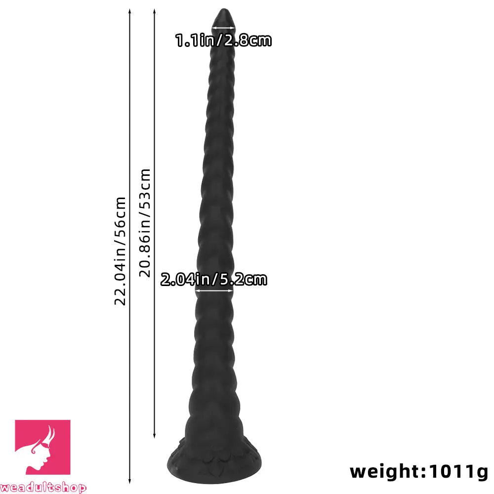 22.04in Liquid Silicone Super Long Texture Anal Plug Large Soft Sex Dildo