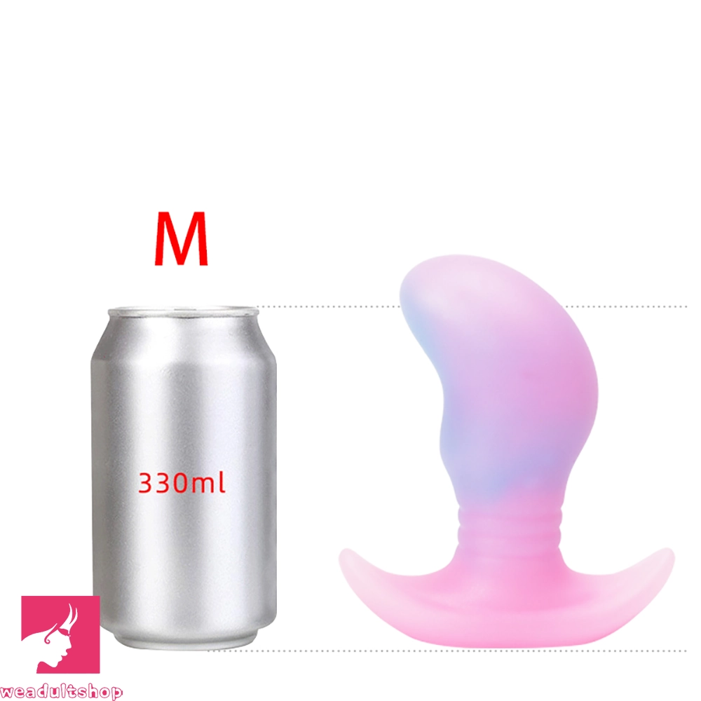 4.52in 5.31in 6.69in Luminous Soft Small Silicone Butt Plug Dildo Prostate
