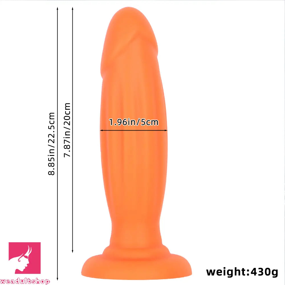 8.85in Eggless Female Masturbator Silicone Soft Dildo For Women Couples